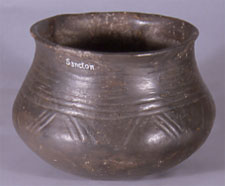Decorated Biconical Bowl