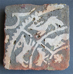 Floor tile from Godstow Abbey (Click to enlarge)